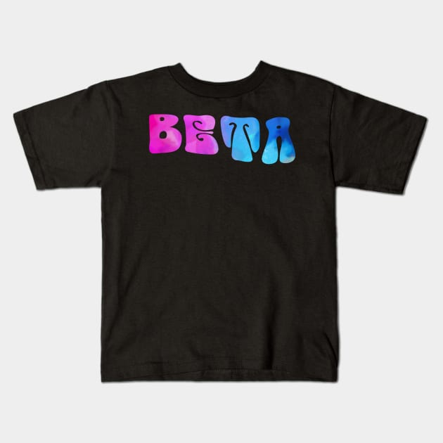 Beta Hippie Kids T-Shirt by lolosenese